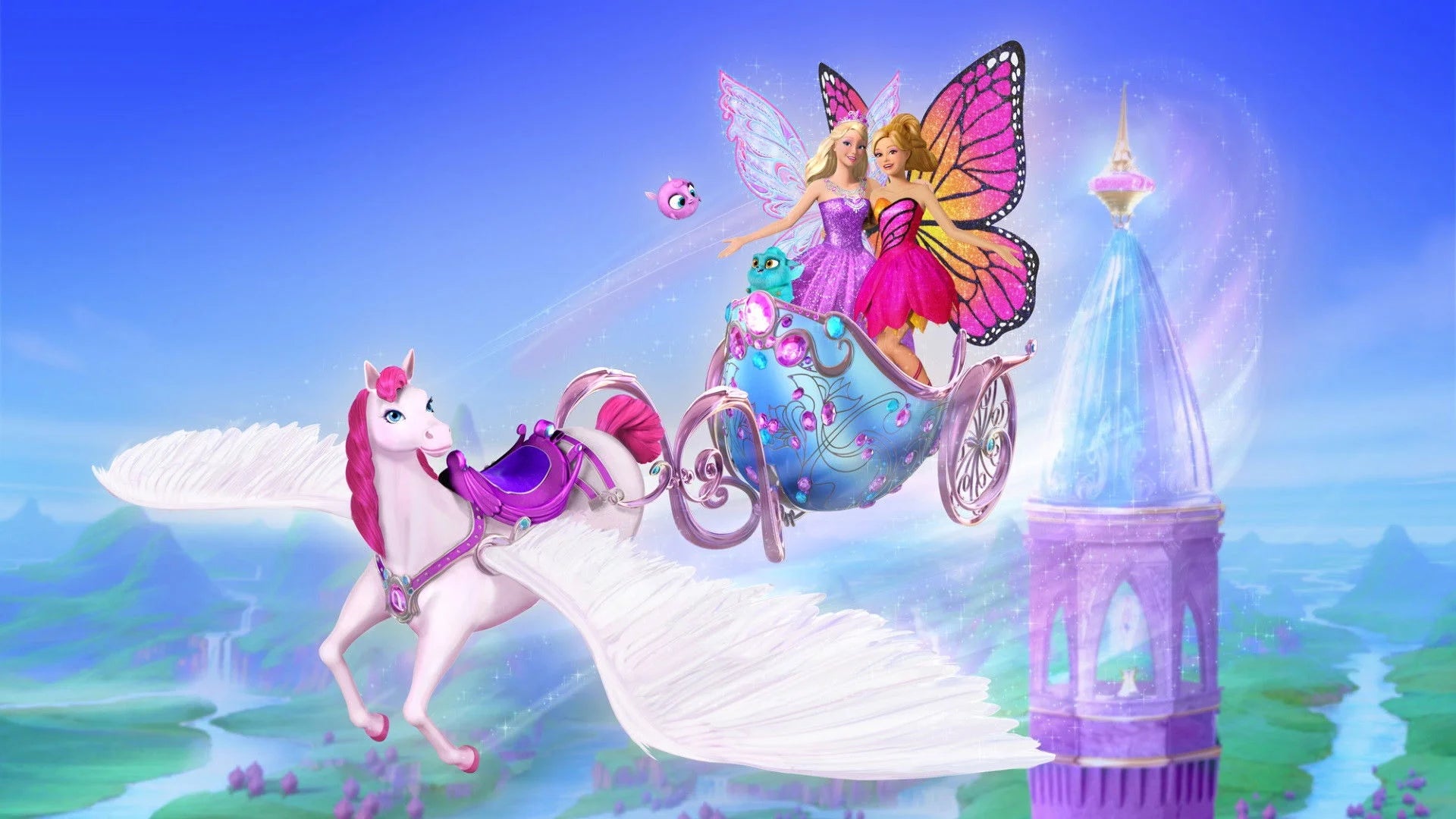 Barbie Mariposa & the Fairy Princess (2013) home theater movie art - The Popcorn Poster Store