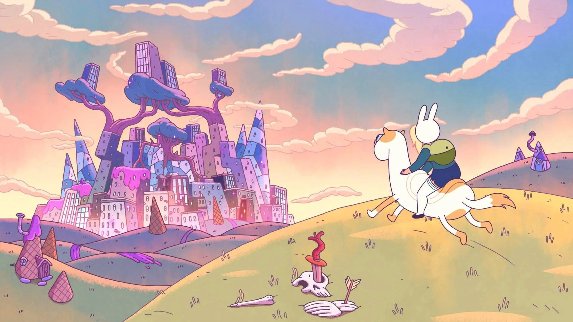 Perfect Adventure Time Fionna & Cake (2023) Man Cave wall filler - Popcorn Poster Gallery