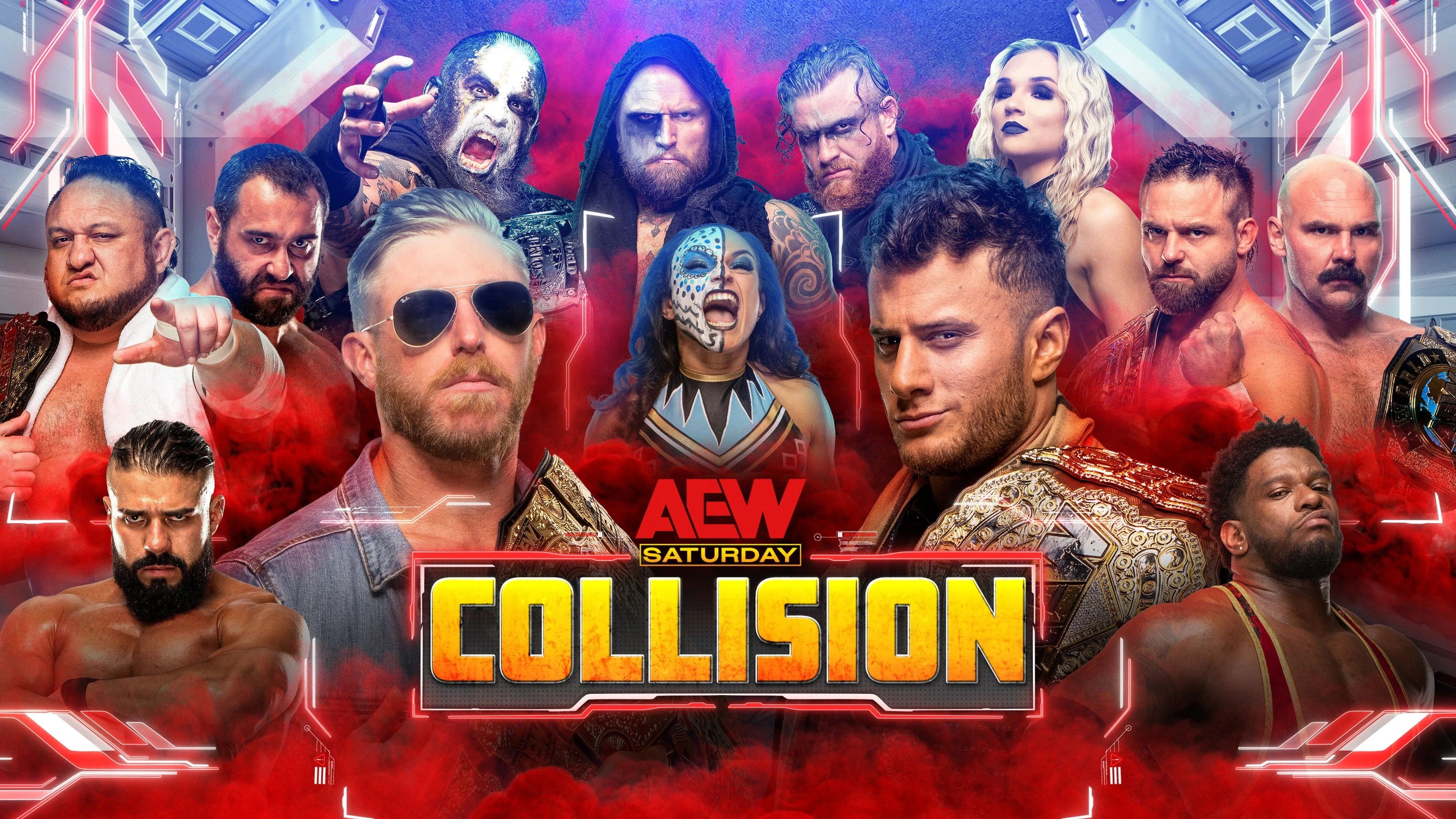 All Elite Wrestling Collision (2023) home theater movie art - The Popcorn Poster Store