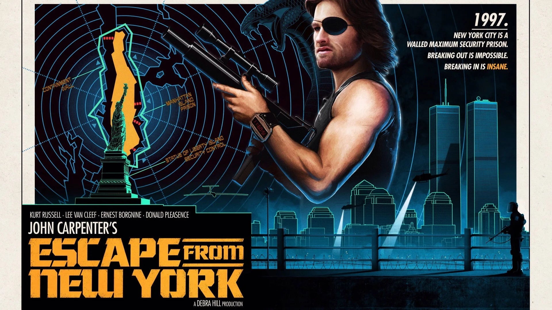 Escape from New York (1981) home theater movie art - The Popcorn Poster Store