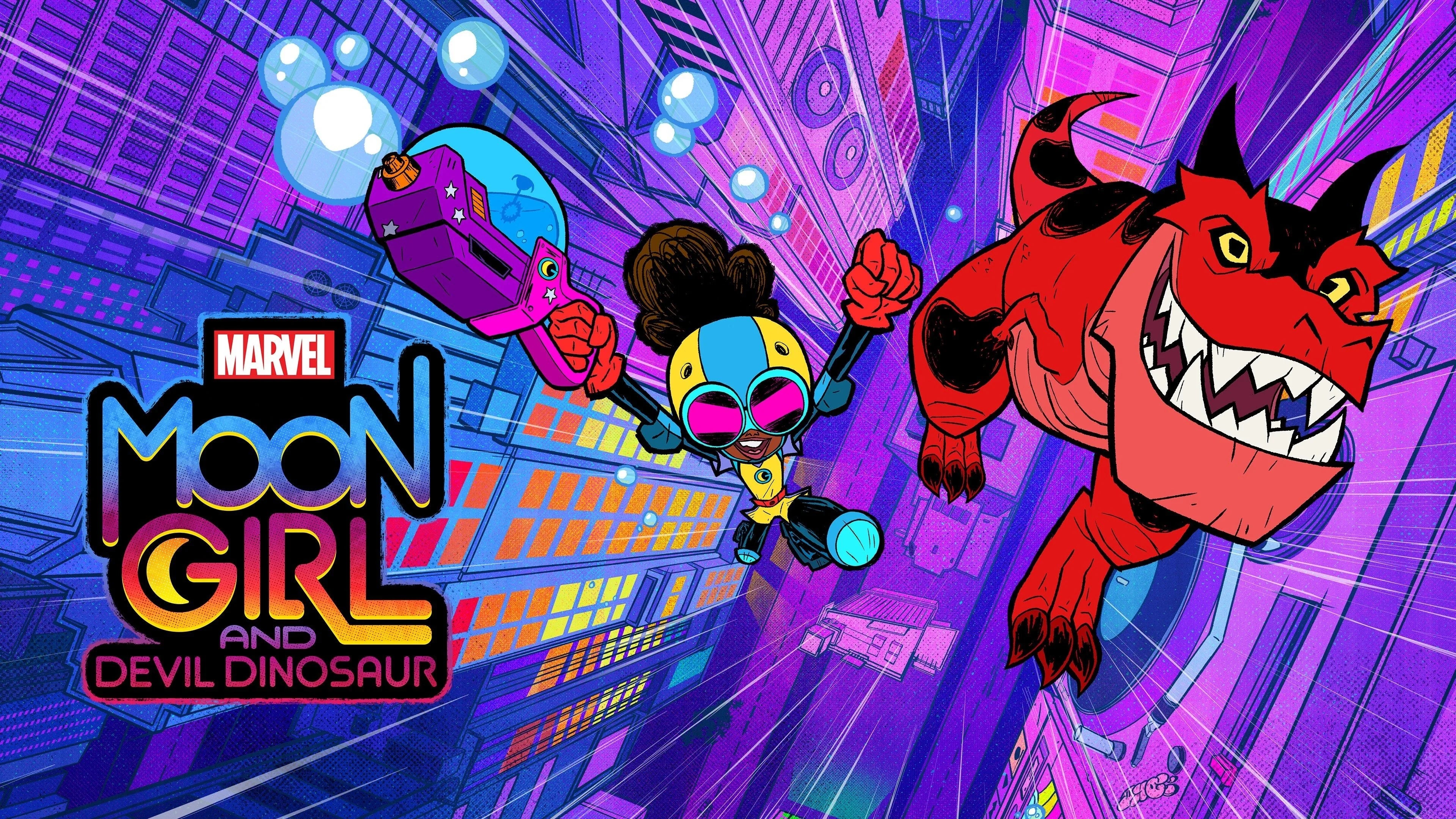 Marvel's Moon Girl and Devil Dinosaur (2023) home theater movie art - The Popcorn Poster Store