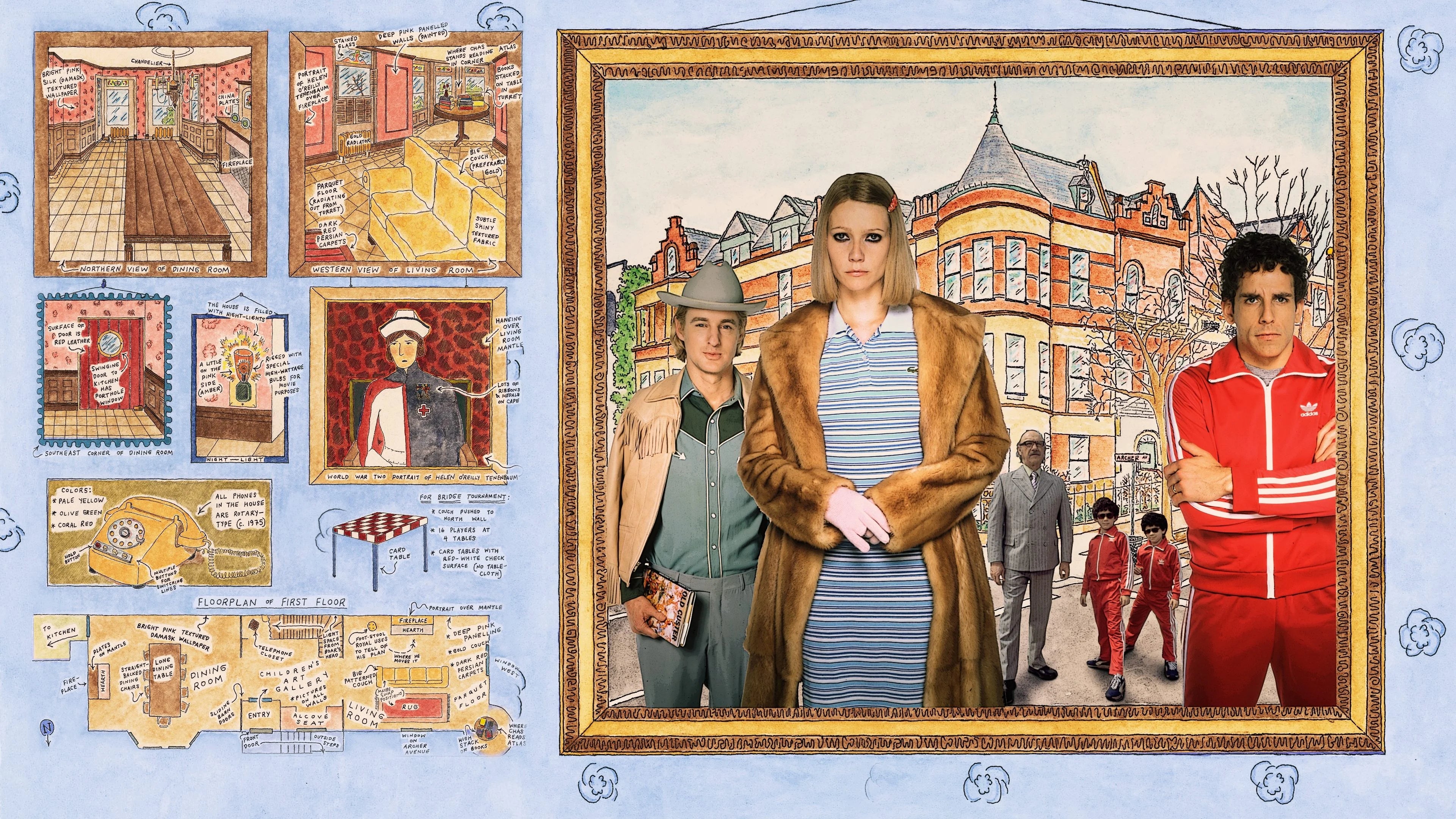The Royal Tenenbaums (2001) home theater movie art - The Popcorn Poster Store