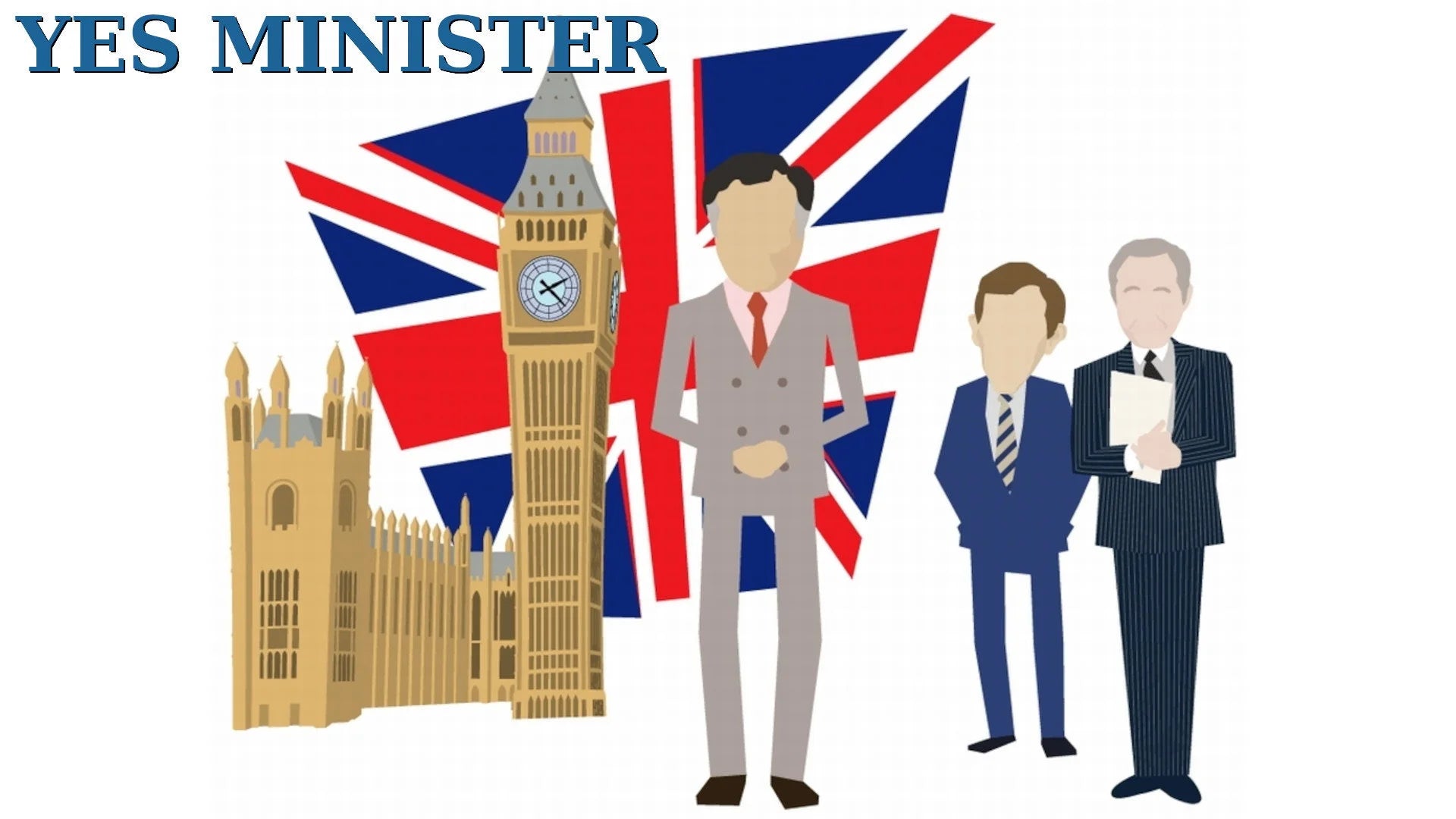 Yes Minister (1980) home theater movie art - The Popcorn Poster Store