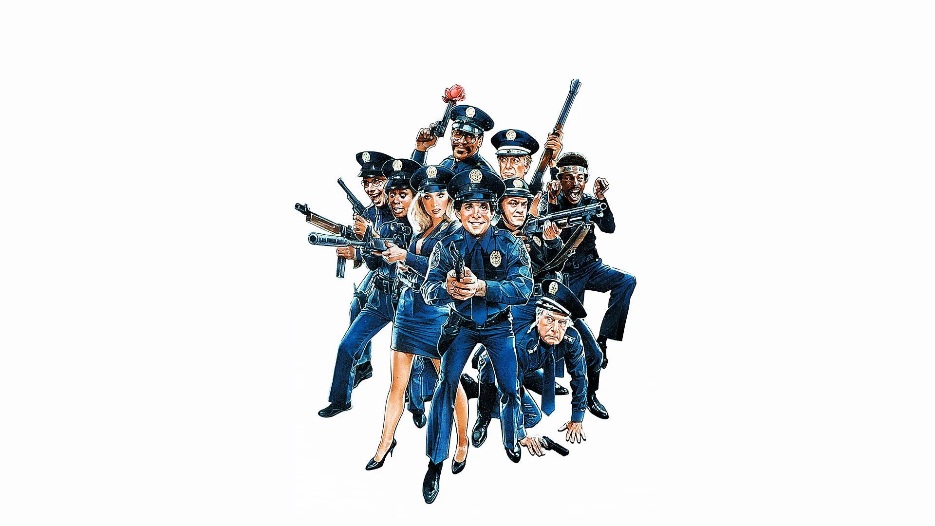 Perfect Police Academy 2 Their First Assignment (1985) Man Cave wall filler - Popcorn Poster Gallery